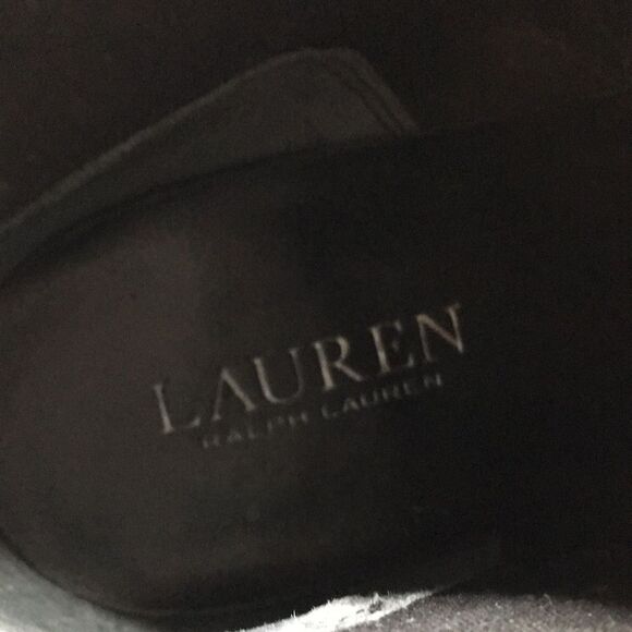 Lauren Ralph Lauren Damara Ankle Boots Booties Black Leather & Suede Size 10 - Picture 14 of 16